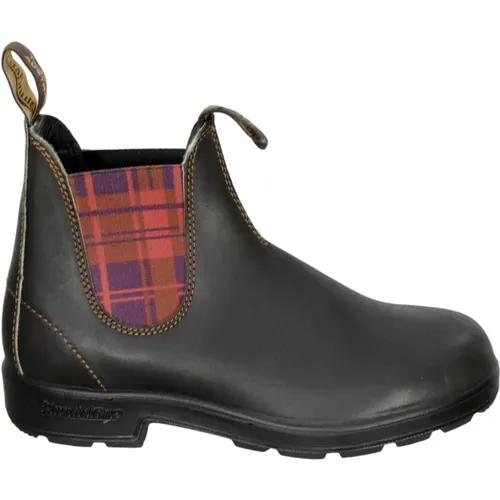 Colorful Beatle Beatles 2100 Burgundy Tartan Brown Boots , female, Sizes: 4 1/2 UK, 4 UK, 8 UK - Blundstone - Modalova