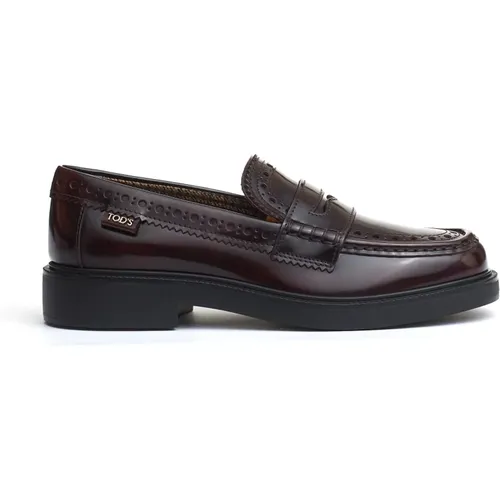 Bordeaux Loafer Shoes Aw24 , female, Sizes: 4 UK, 3 UK, 2 UK, 6 UK, 7 UK, 4 1/2 UK - TOD'S - Modalova