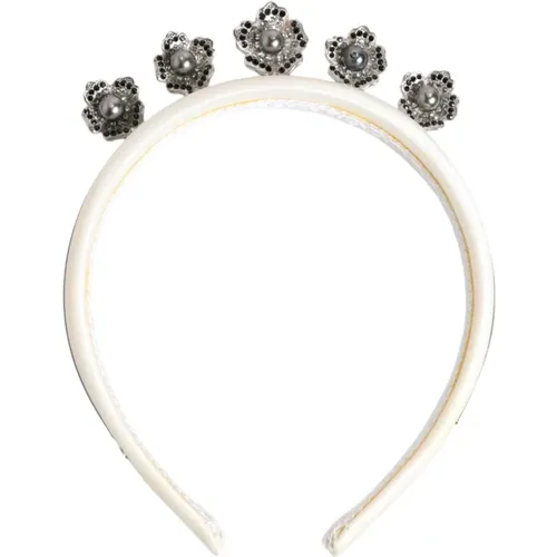 Hair Accessories, female, , Size: ONE SIZE Floral Crown Tiara Headband - Dolce & Gabbana - Modalova