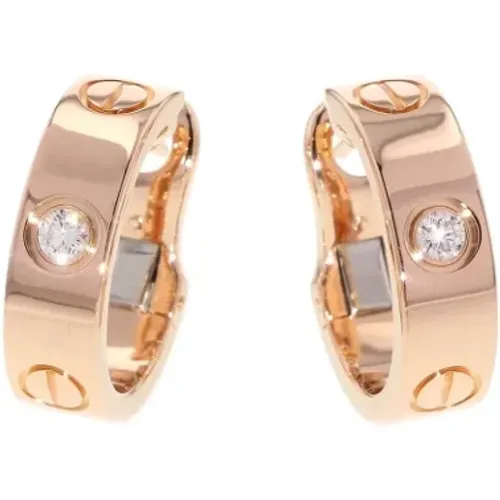 Pre-owned Jewellery, female, , Size: ONE SIZE Pre-owned Rose Gold earrings - Cartier Vintage - Modalova