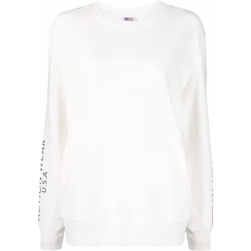Weißer Baumwoll-Action-Wear-Sweatshirt , Damen, Größe: S - Autry - Modalova