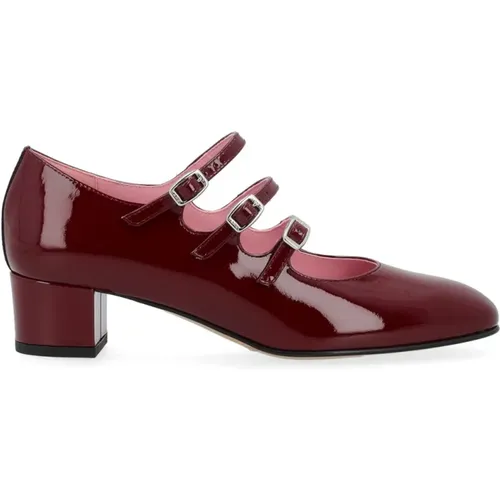 Pumps, female, , Size: 7 1/2 US Burgundy Patent Leather High Heel Shoe - Carel - Modalova