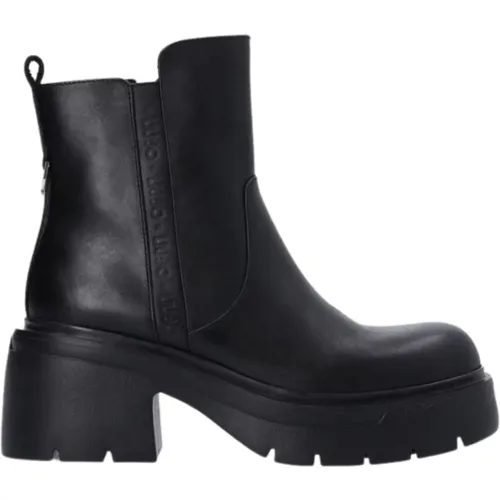 Leather Ankle Boot with Wide Heel , female, Sizes: 2 UK - Liu Jo - Modalova