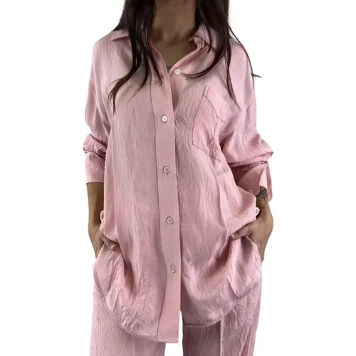 Shirts, female, , Size: 2XS Crinkled Shirt - Victoria Beckham - Modalova