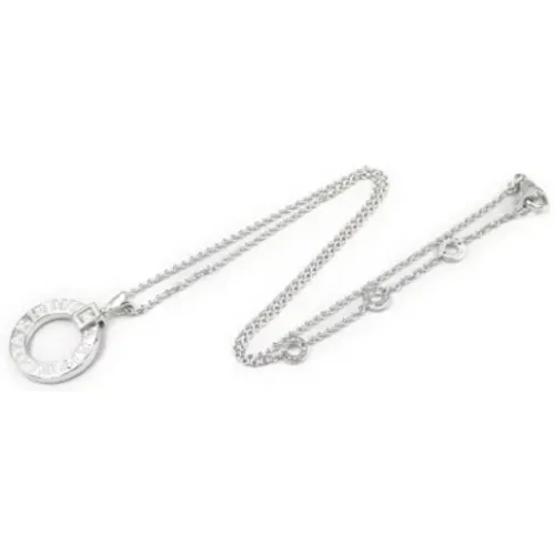 Pre-owned Jewellery, female, , Size: ONE SIZE Pre-owned White Gold necklaces - Bvlgari Vintage - Modalova