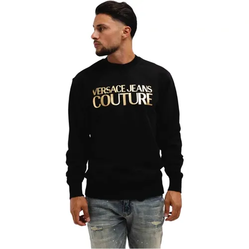 Gold Sweater Men Stylish , male, Sizes: L, 2XL, S, M, XL - Versace Jeans Couture - Modalova