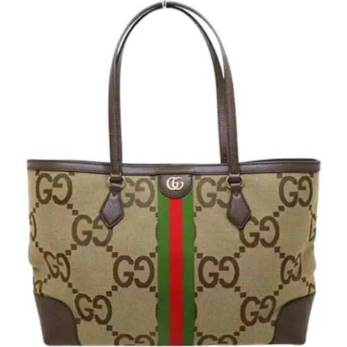 Pre-owned Tote Bags, female, , Size: ONE SIZE Pre-owned Canvas gucci-bags - Gucci Vintage - Modalova