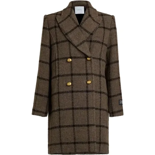 Check Double-Breasted Coat , female, Sizes: S - Patou - Modalova