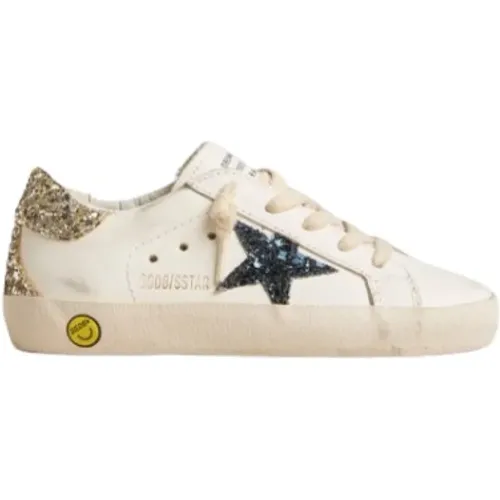 Kinder flache Schuhe,Weiße Ledersneaker für Kinder Stern - Golden Goose - Modalova