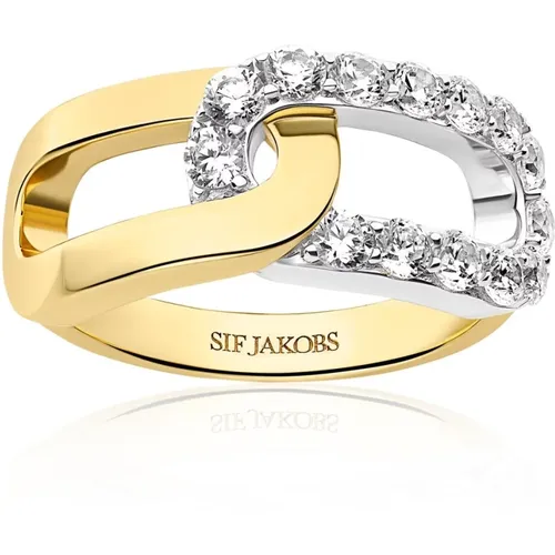 Capizzi Due Goldring mit Zirkonia - Sif Jakobs Jewellery - Modalova