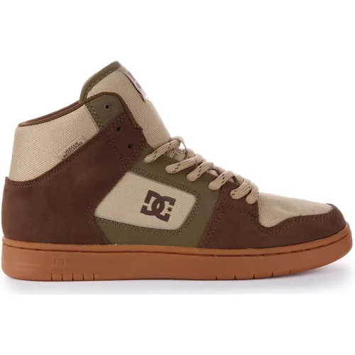 Water-Resistant High-Top Trainers in Brown , male, Sizes: 9 UK, 8 UK, 8 1/2 UK - DC Shoes - Modalova