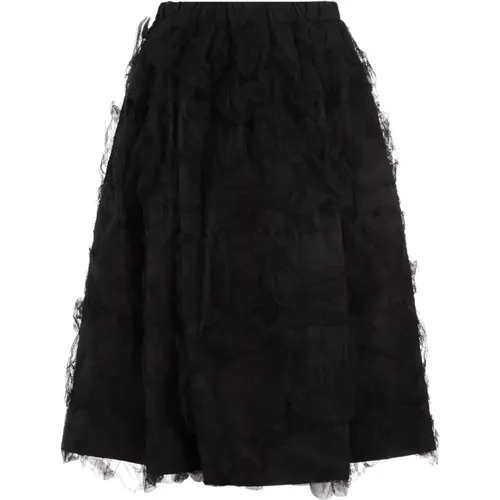 Textured Midi Skirt , female, Sizes: M - Comme des Garçons - Modalova