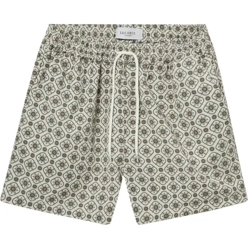 Tapestry Pattern Silky Shorts , male, Sizes: XL, M - Les Deux - Modalova
