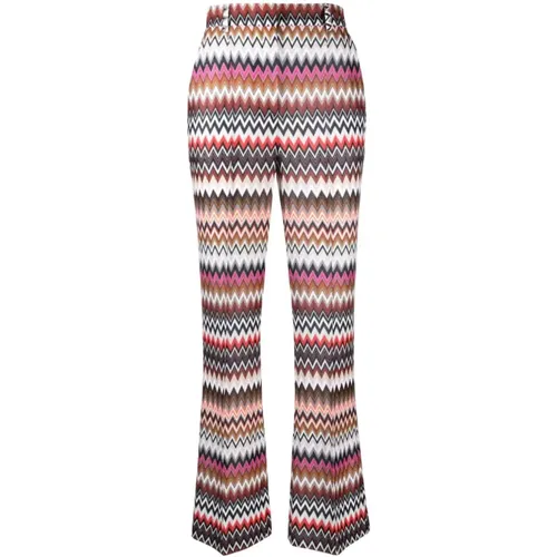 Wide Trousers, female, , Size: S Zigzag Trousers - Missoni - Modalova