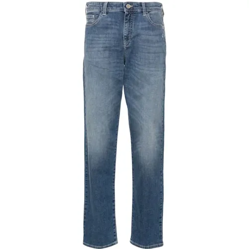 Blaue Jeans Slim Fit Klassisch Fünf Taschen , Damen, Größe: W28 - Emporio Armani - Modalova