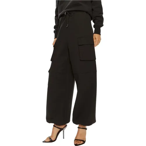 Schwarze Cargo-Sweatpants mit Taschen , Damen, Größe: M - PATRIZIA PEPE - Modalova