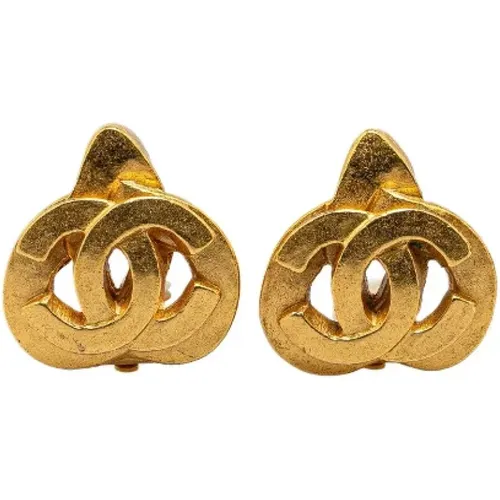 Pre-owned Jewellery, female, , Size: ONE SIZE Pre-owned Metal earrings - Chanel Vintage - Modalova