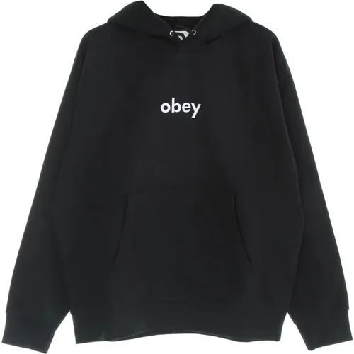 Hoodies, male, , Size: XL Fleece Hoodie with Kangaroo Pocket - Obey - Modalova