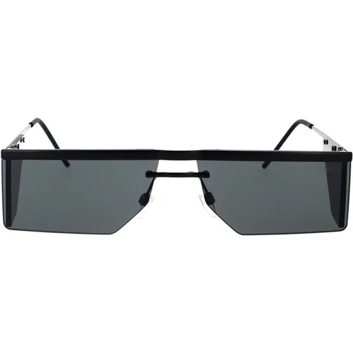 Transparent Grey Sunglasses with Dark Grey Lenses , unisex, Sizes: 57 MM - Emporio Armani - Modalova