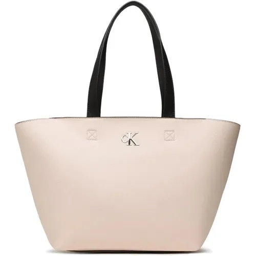 Polyester Einkaufstasche mit Reißverschluss , Damen, Größe: ONE Size - Calvin Klein - Modalova
