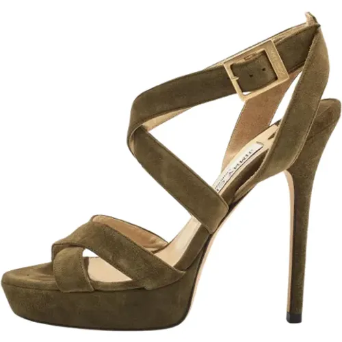 Pre-owned Suede heels , female, Sizes: 3 UK - Jimmy Choo Pre-owned - Modalova