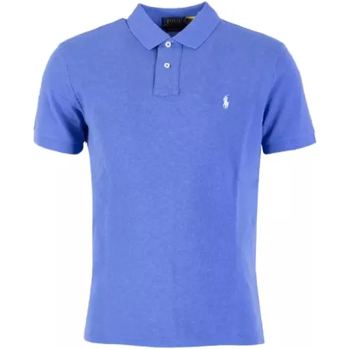 Blaues Custom Slim Fit Mesh Polo Shirt - Ralph Lauren - Modalova