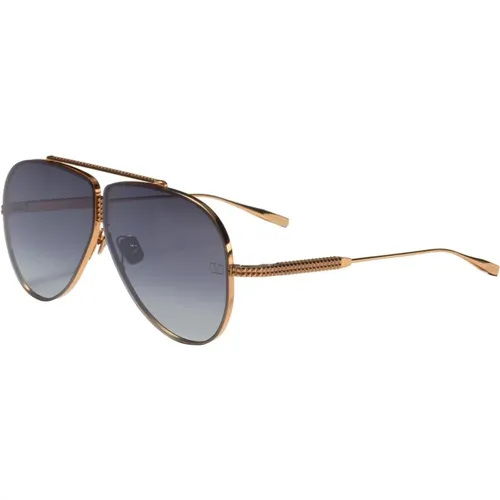 Rose Gold Sunglasses with Dark Grey Silver - Valentino - Modalova