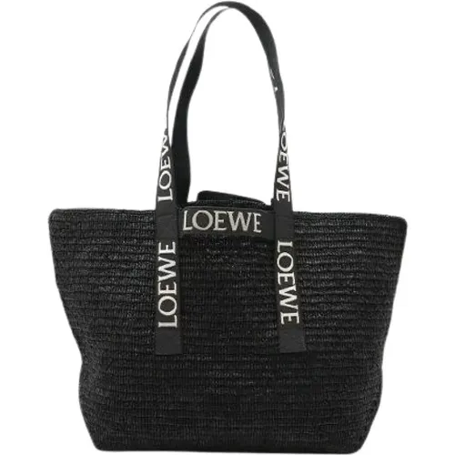 Pre-owned Tote Bags, female, , Size: ONE SIZE Pre-owned Raffia Shoulder Bag - Loewe Pre-owned - Modalova