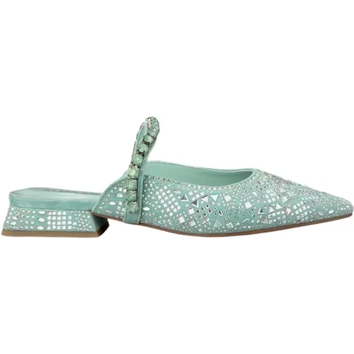 Crystal Flat Shoe , female, Sizes: 4 UK, 5 UK, 6 UK, 7 UK, 8 UK, 9 UK, 3 UK - Alma en Pena - Modalova