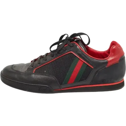 Pre-owned Leather sneakers , female, Sizes: 10 1/2 UK - Gucci Vintage - Modalova