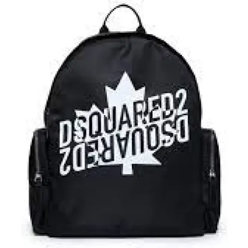 Backpacks, unisex, , Size: ONE SIZE Nylon Backpack with Multifunction Pockets - Dsquared2 - Modalova