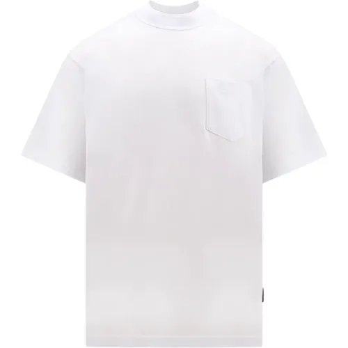 Baumwoll T-Shirt mit Reißverschluss , Herren, Größe: L - Sacai - Modalova