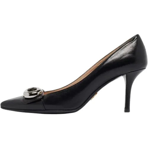 Pre-owned Leather heels , female, Sizes: 4 1/2 UK - Prada Vintage - Modalova