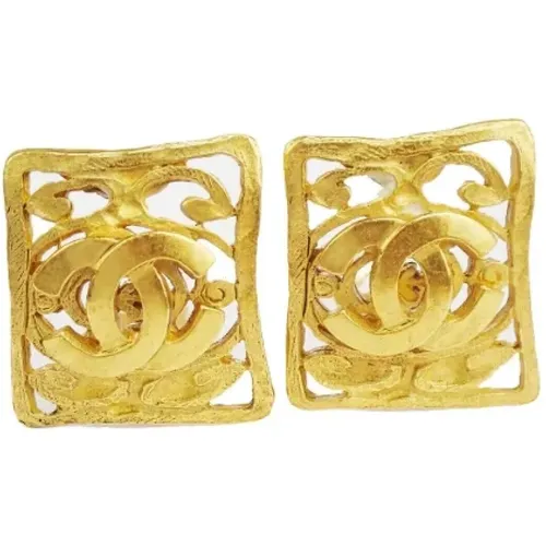 Pre-owned Jewellery, female, , Size: ONE SIZE Pre-owned Metal earrings - Chanel Vintage - Modalova