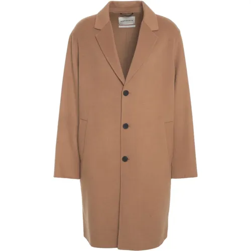 AMARÁNTO, Single-Breasted Coats, male, , Size: L Outdoor Wool Coat - Amaránto - Modalova