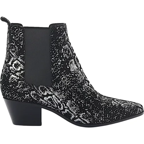 Lace-Up Leather Ankle Boots , female, Sizes: 2 UK - Saint Laurent - Modalova