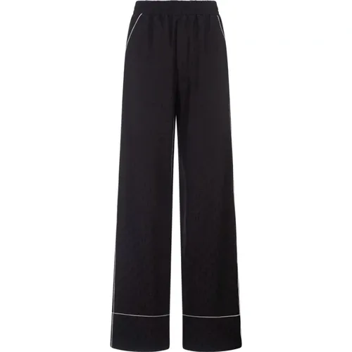 Silk Pyjama-Style Trousers , female, Sizes: 2XS - Off White - Modalova