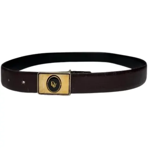 Pre-owned Belts, female, , Size: ONE SIZE Pre-owned Leather Belt - Dior Vintage - Modalova