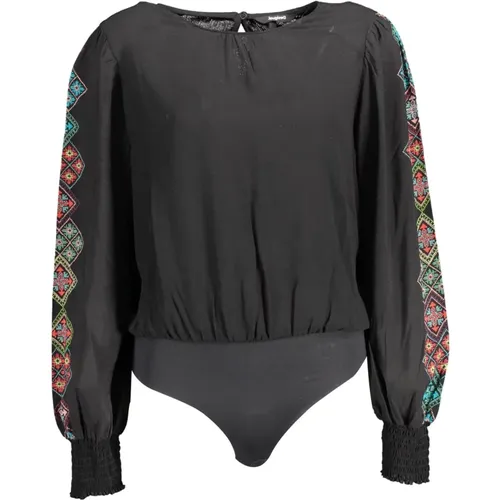 Long Sleeve Body with Wide Neckline , female, Sizes: XL, M, L - Desigual - Modalova