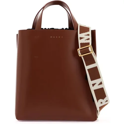 Chic Leather Tote Bag , female, Sizes: ONE SIZE - Marni - Modalova