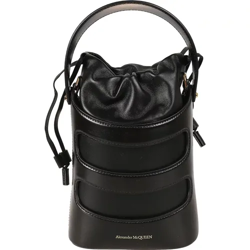 Bucket Bags, female, , Size: ONE SIZE Rise Mini Bucket Bag - alexander mcqueen - Modalova