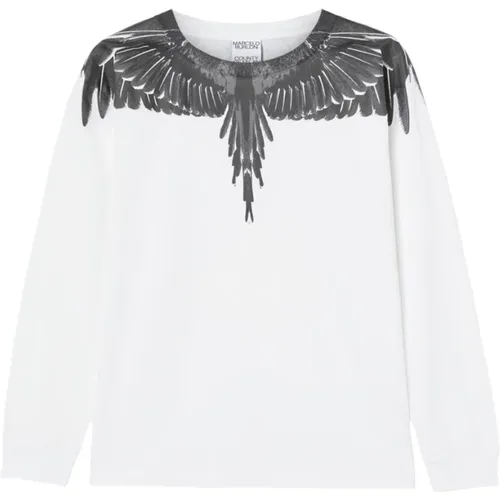 Long Sleeve Tops, male, , Size: XL Ghost Wings Long Sleeve T-Shirt - Marcelo Burlon - Modalova