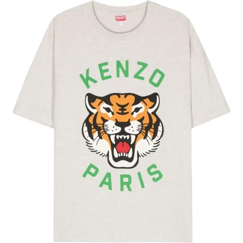 Herren Graue T-Shirts Polos Aw24 , Herren, Größe: L - Kenzo - Modalova