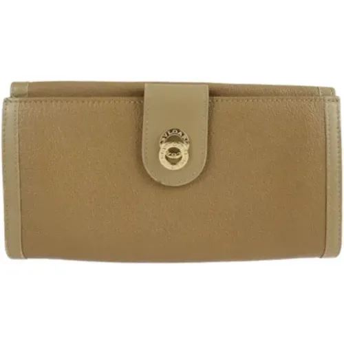 Pre-owned Wallets, female, , Size: ONE SIZE Pre-owned Leather wallets - Bvlgari Vintage - Modalova