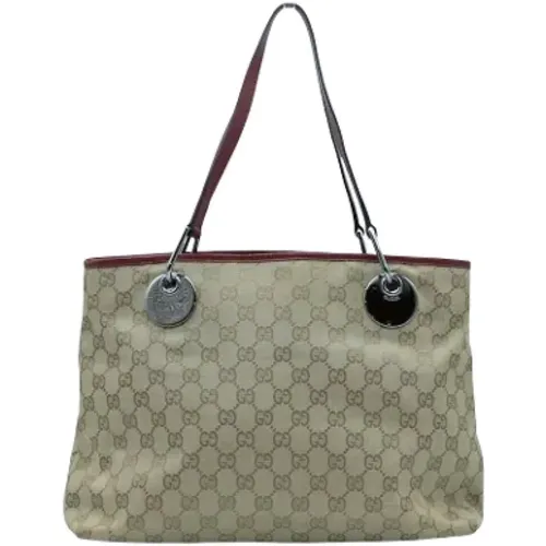 Pre-owned Tote Bags, female, , Size: ONE SIZE Pre-owned Canvas gucci-bags - Gucci Vintage - Modalova