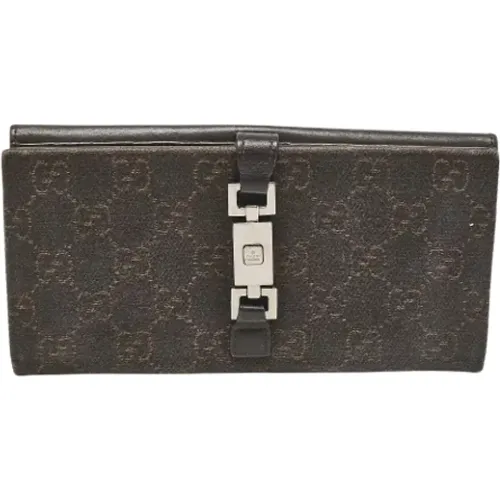 Pre-owned Wallets, female, , Size: ONE SIZE Pre-owned Canvas wallets - Gucci Vintage - Modalova