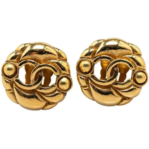 Pre-owned Jewellery, female, , Size: ONE SIZE Pre-owned Metal earrings - Chanel Vintage - Modalova