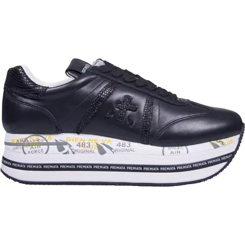 Schwarze Beth-Modell Plateau-Sneaker , Damen, Größe: 37 EU - Premiata - Modalova