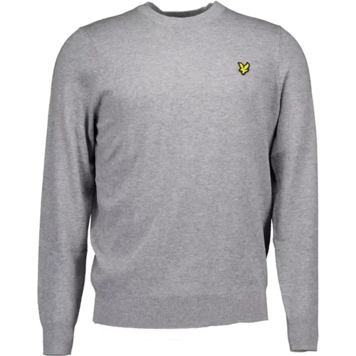 Round-neck Knitwear, male, , Size: L Grey Sweater Kn2110v - Lyle & Scott - Modalova