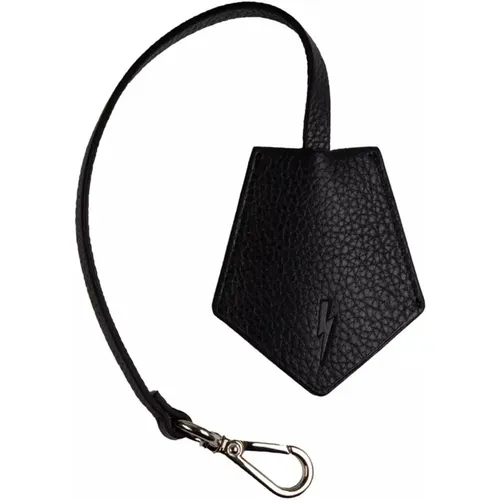 Stylish Leather Keychain , male, Sizes: ONE SIZE - Neil Barrett - Modalova